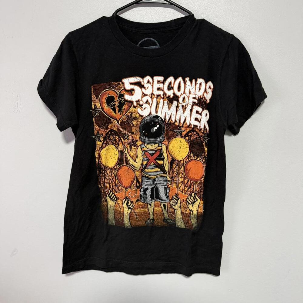5 Seconds of Summer black cotton t-shirt Size S #bandtee #music